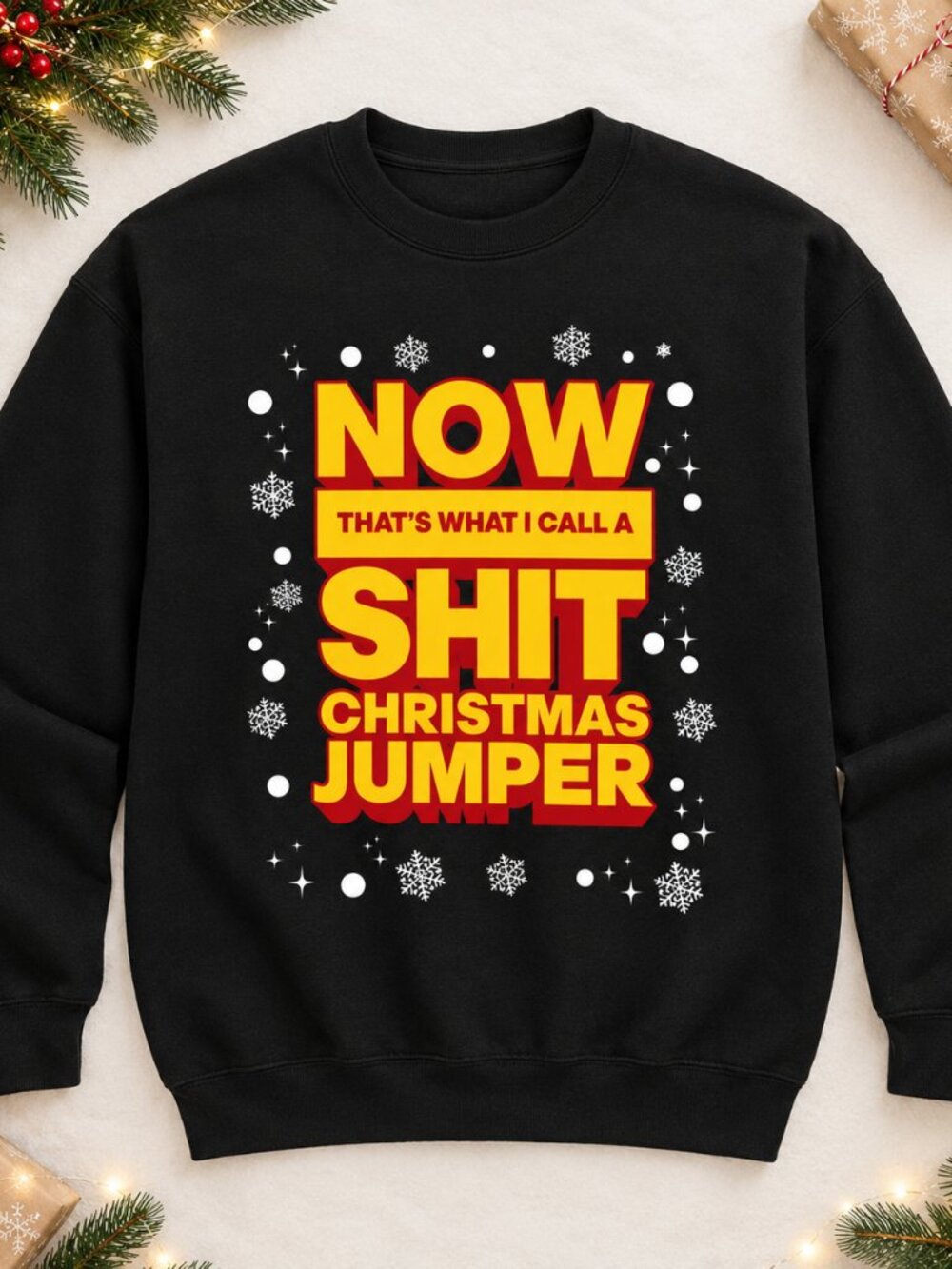 Funny Rude Christmas Sweatshirt Sh*t Christmas Jumper Novelty Xmas Unisex